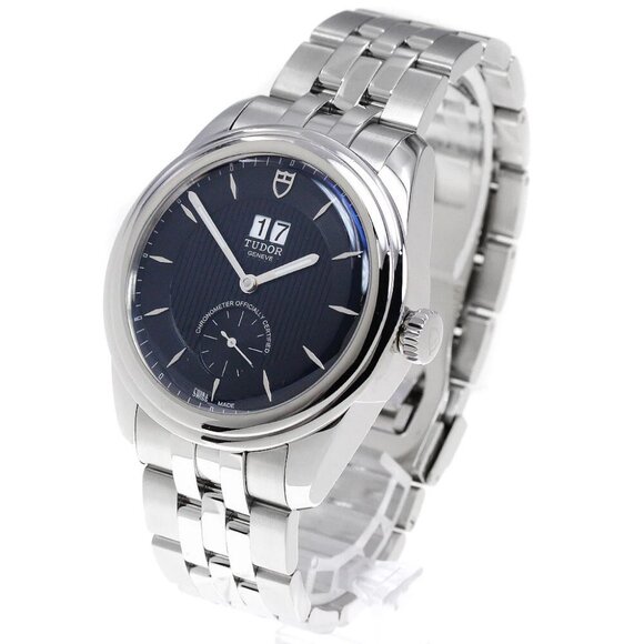 TUDOR Glamour 57100 Double date Black Dial Automatic Men's Watch_862738 - Picture 3 of 7